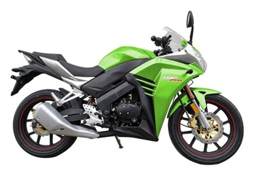 Vitacci GTT 250 Motorcycle Manual 5 Speed EPA DOT Approved - Green