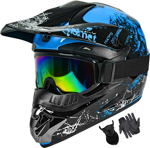 Motocross Helmet Fashion Youth Adult Dirt Bike Helmets Motorcycle Helmets for Adults DOT Approved (Gloves Goggles Face Shield) 4Pcs Set (Green, X-Large) Motocross Helmet Fashion Youth Adult Dirt Bike Helmets Motorcycle Helmets for Adults DOT Approved (Gloves Goggles Face Shield) 4Pcs Set (Green, X-Large)