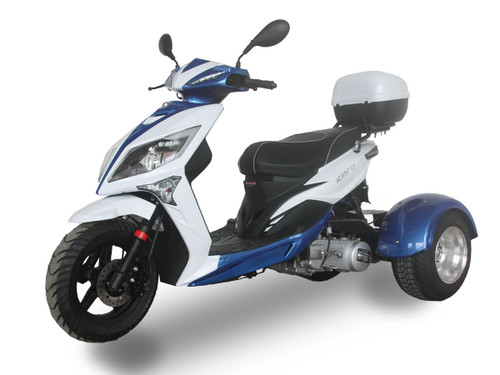 Vitacci Mojo (PST150-9Z) 150Cc Trike, Elec/kick start, air cooled engine oil (non-synthetic)  - Blue