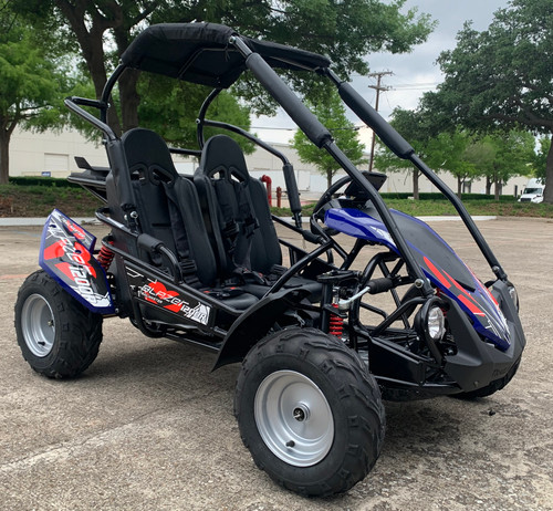 Trailmaster Blazer I200R Electric Motor, Fully Automatic With Reverse - Blue Right Side View