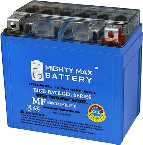 Mighty Max Battery YTX5L-BSGEL - 12V 4Ah, 80 CCA Maintenance-Free GEL Motorcycle Battery