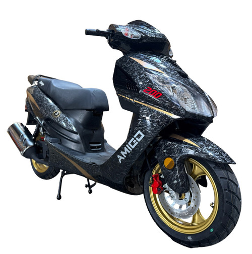 Amigo Phenom 200cc Scooter, 4 stroke, Electric and kick start - Fully Assembled And Tested