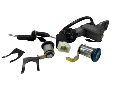 Moped Ignition Switch seat Key Lock Set Suitable for GY6 China 50cc 150cc Taotao Jonway Roketa Peace VIP Magnum 50 Sunny Scooter Moped