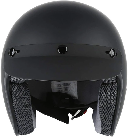 Adult Motorcycle 3/4 Open Face Helmet with Visor Cafe Racer Cruiser DOT Approved S M L XL