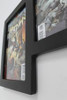 Triple Book Frame 99% UV Safe Museum Edition, Solid One-Piece Wood Frame
