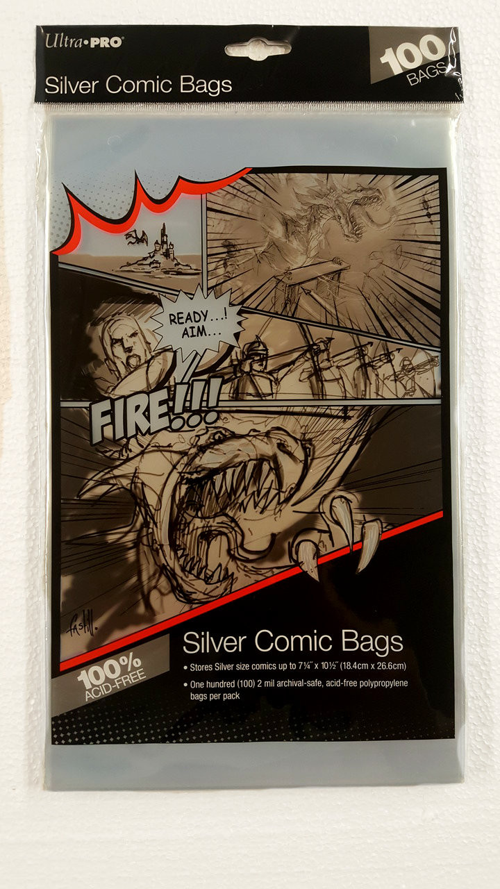 Ultra Pro Comic Book Sleeves, Silver Age size comic books. Pack of 100.   The Collectors Resource