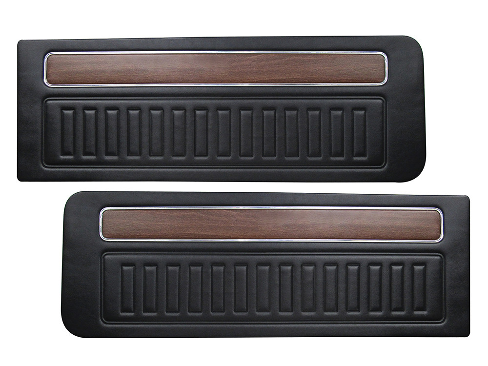 DOOR PANELS - DELUXE 1971-72 FORD MAVERICK MERCURY COMET BLACK
