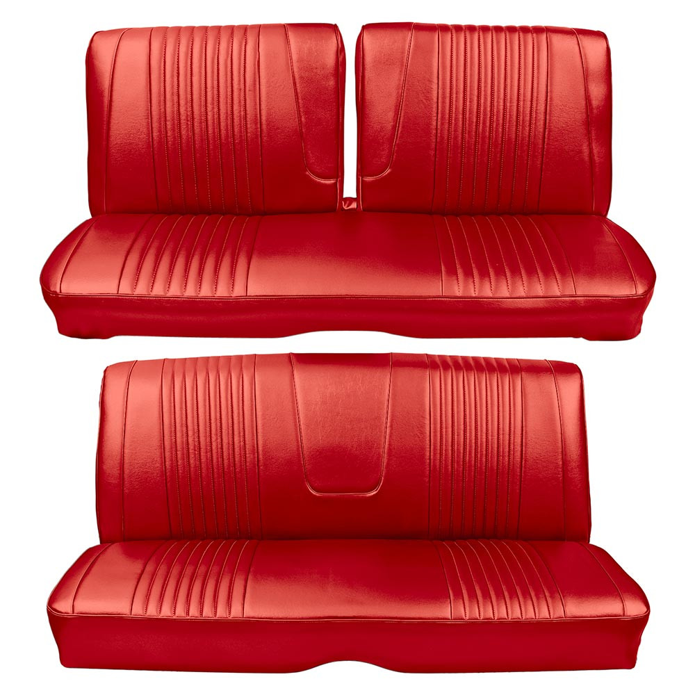 UPHOLSTERY 1963 FORD GALAXIE 500 2-DOOR HARDTOP RED BENCH SEAT