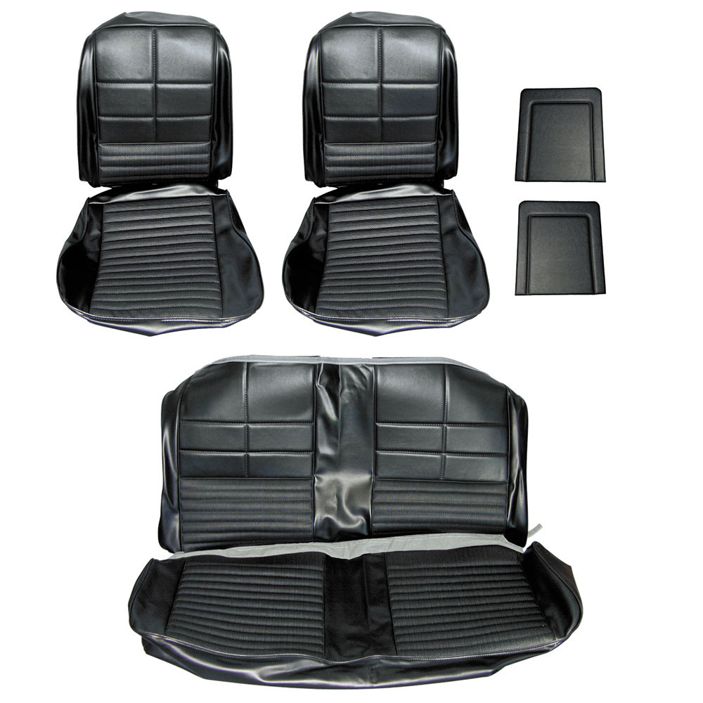 UPHOLSTERY 1966 FORD FAIRLANE 500XL GT CONVERTIBLE BLK FRONT-REAR
