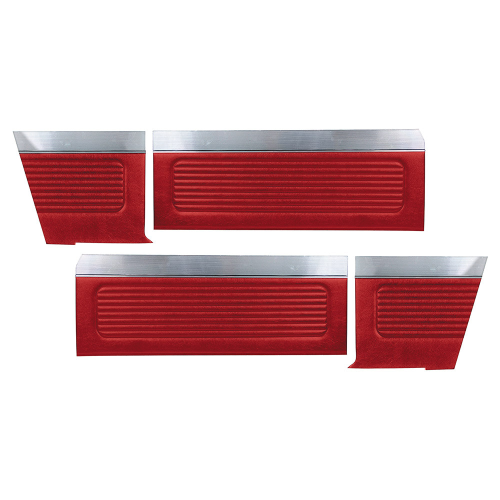 DOOR AND QUARTER TRIM PANELS RED 1964 FORD FALCON HARDTOP DELUXE