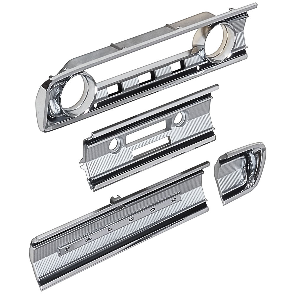DASH TRIM SET 1965 FORD FALCON FUTURA 4 PIECES INSTRUMENT CLUSTER