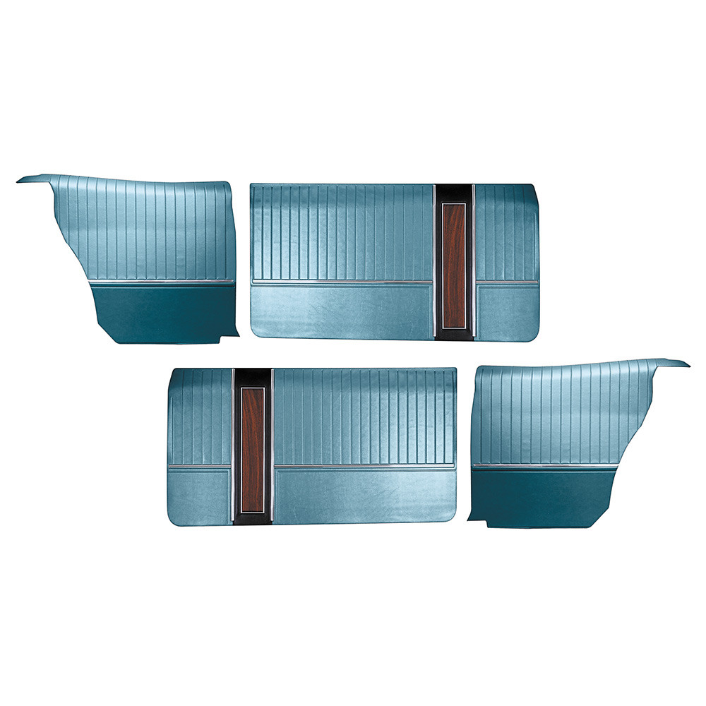  ブルー プレート DOOR-QUARTER TRIM PANELS 1967 FORD GALAXIE 500 2-DOOR HARDTOP BLUE