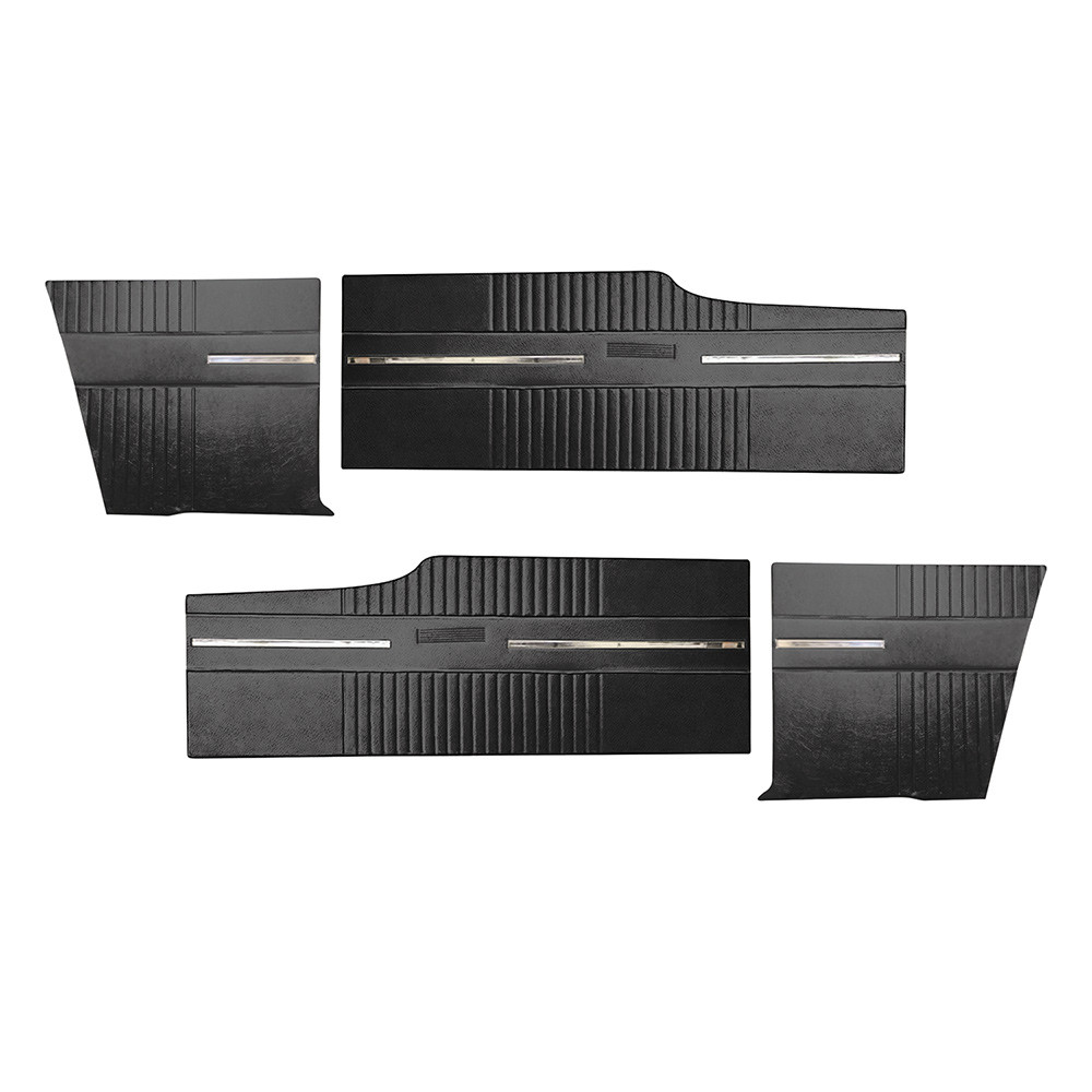 DOOR-QUARTER TRIM PANELS BLACK 1963 MERCURY COMET CUSTOM HARDTOP