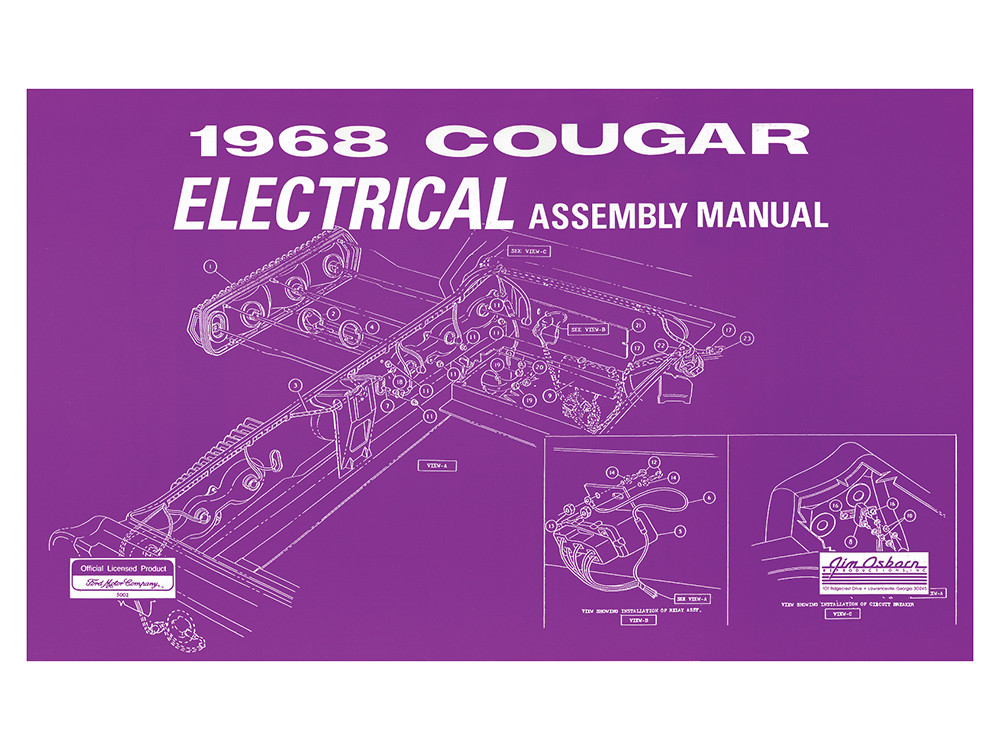 ELECTRICAL ASSEMBLY MANUAL 1968 MERCURY COUGAR XR-7 HARDTOP