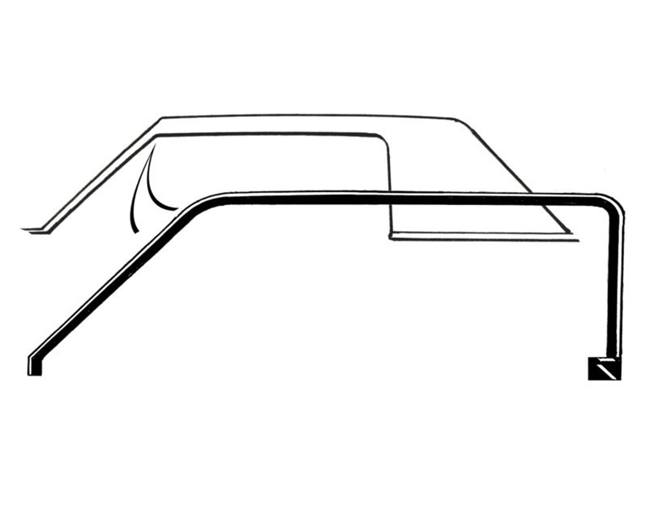 Ford Genuine Roof Rail Seals – For 1964-66 Ford Thunderbird Hardtop – C4SZ-6351222-PR