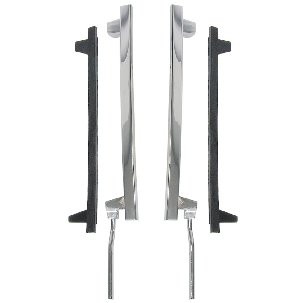 QUARTER WINDOW FRAME SET 1969-70 FORD MUSTANG FASTBACK CHROME TRIM