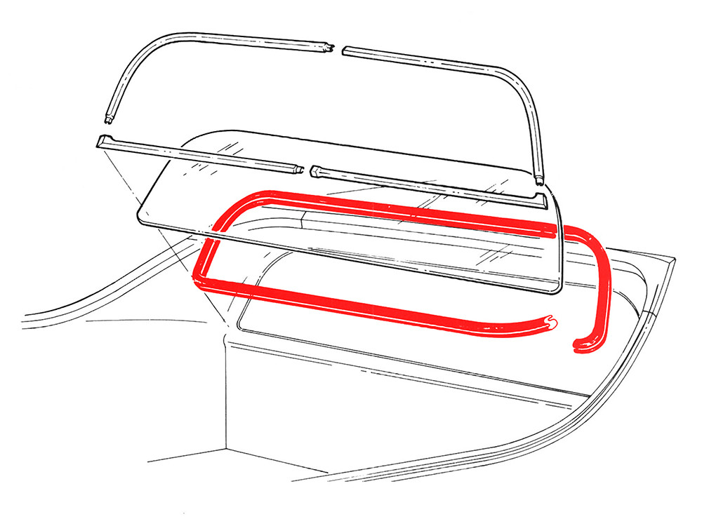 74 Ranchero Rear Window BACK GLASS WEATHERSTRIP 1972-79 FORD RANCHERO 500 GT SQUIRE REAR WINDOW ...