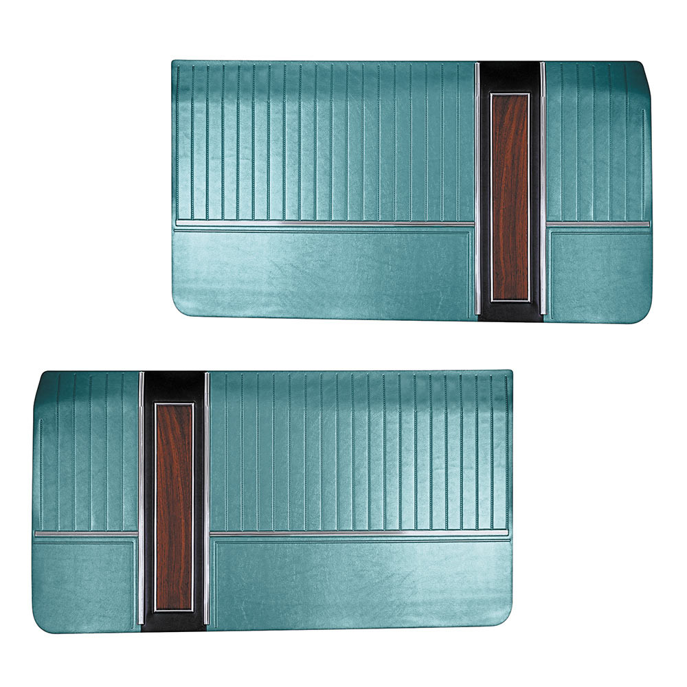 DOOR PANELS 1967 FORD GALAXIE 500 FRONT ONLY AQUA LH-RH PAIR