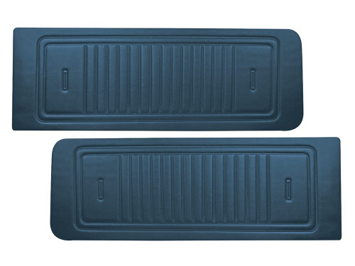 DOOR PANELS - STANDARD BLUE 1970-72 FORD MAVERICK 71-72 MERCURY COMET LH-RH PAIR (DP70MV62-02)