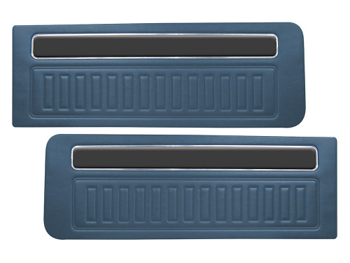 DOOR PANELS - DELUXE BLUE FRONT 71-72 MAVERICK/COMET WITH