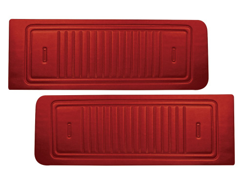 DOOR PANELS - STANDARD RED 1970-72 FORD MAVERICK MERCURY COMET FRONT LH-RH PAIR VERMILION (DP71MV62-03STD)