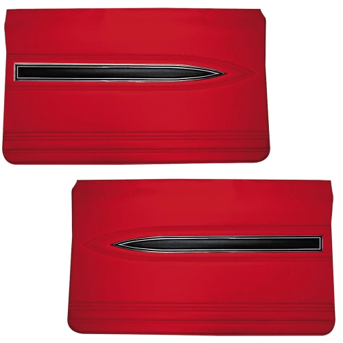 DOOR PANELS FRONT ONLY VERMILION 1971 FORD TORINO GT LH-RH PAIR WITH SPEARS (DP71TOFT-25GT)