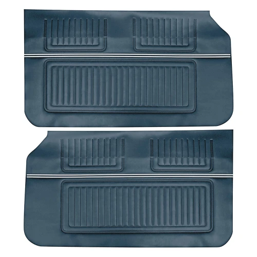 DOOR PANELS STANDARD 1972-76 FORD TORINO 2-DOOR RANCHERO BLUE LH-RH FRONT (DP72TOFT-02)
