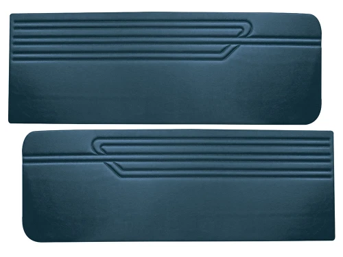 DOOR PANELS - LUXURY DECOR BLUE 1973-75 FORD MAVERICK 2-DOOR MERCURY COMET LH-RH FRONT PAIR (DP73MV62-02LDC)