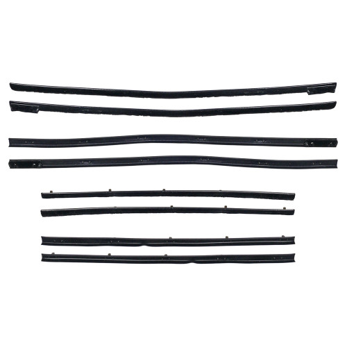 BELTLINE WEATHERSTRIP 1968-69 FORD FAIRLANE TORINO MONTEGO 4-DOOR STATION WAGON FRONT / REAR DOORS 8-PIECE KIT (FA130)