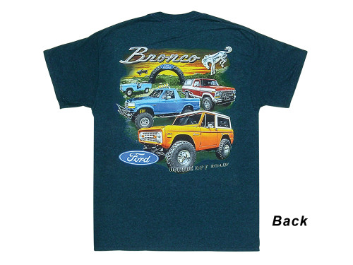 T-SHIRT FORD BRONCO HIT THE OFF ROAD MIDNIGHT BLUE - 2X LARGE