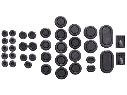 RUBBER PLUG KIT 1968 FORD MUSTANG COUGAR SHELBY GT-350 / GT-500 XR-7 38-PIECE (376800)