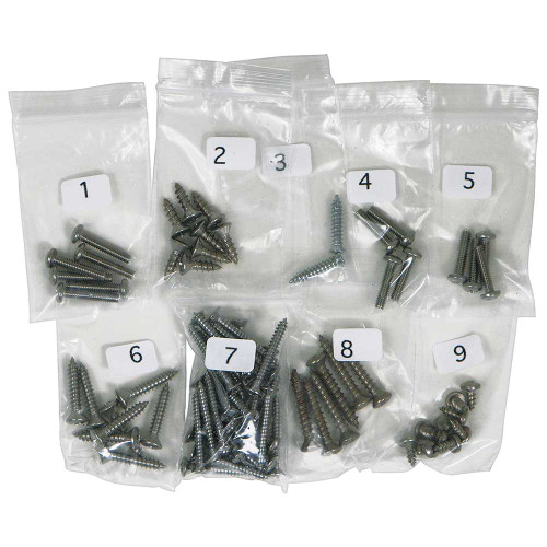 EXTERIOR SCREW KIT 1966 FORD RANCHERO WITHOUT WHEEL OPENING MOULDING - 90 PIECES (FO820)