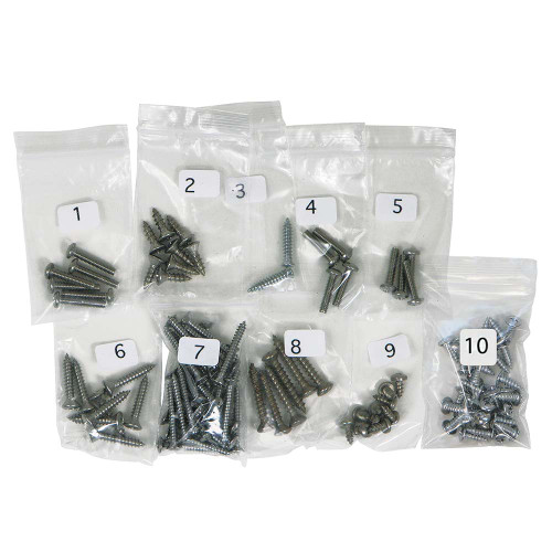 EXTERIOR SCREW KIT 1966 FORD RANCHERO WITH WHEEL OPENING MOULDING - 106 PIECES (FO820A)