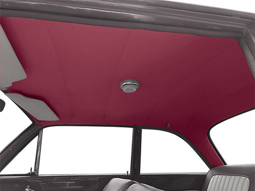 HEADLINER 1961-65 FORD FALCON MERCURY COMET SEDAN INTERIOR TRIM ROOF LINING MOON CRATER MAROON (HL61FA62-04)