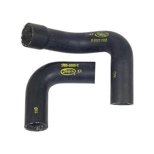 RADIATOR HOSES 1961-63 FORD THUNDERBIRD HARDTOP CONVERTIBLE UPPER LOWER FOMOCO LOGO AND PART NUMBER PAIR (HP-54)