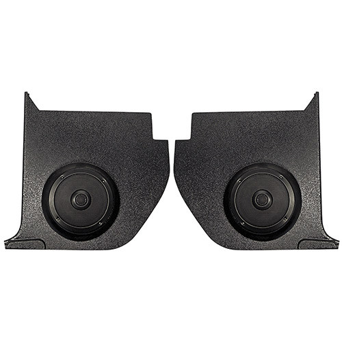 KICK PANELS W/SPEAKERS 1963-65 FORD FALCON COMET CONVERTIBLE CUSTOM AUTOSOUND 6-1/2" 80 WATT BLACK PAIR (KPCASP100BCV)