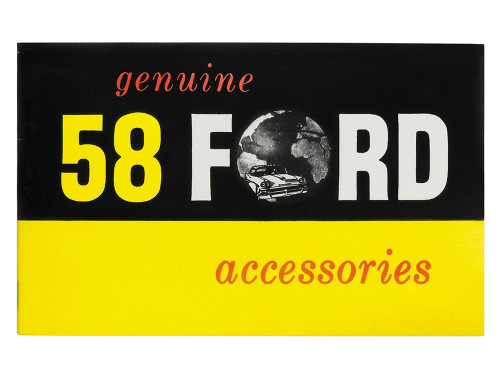 58 FORD GENUINE ACCESSORIES BROCHURE CARS & TRUCKS TBIRD REPRINT STANDARD & OVER THE COUNTER PARTS SFTBND 24 PGS (MP270)