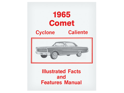1965 COMET CYCLONE CALIENTE ILLUSTRATED FACTS AND FEATURES MANUAL REPRINT FORD SALES LIT OPTIONS SFTBND 24 PAGES (MP290)