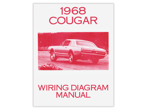 1968 COUGAR WIRING DIAGRAM MANUAL REPRINT FORD SCHEMATICS WIRE COLORS ELECTRICAL REPAIR MERCURY XR7 SFTBND 20 PGS (MP65)
