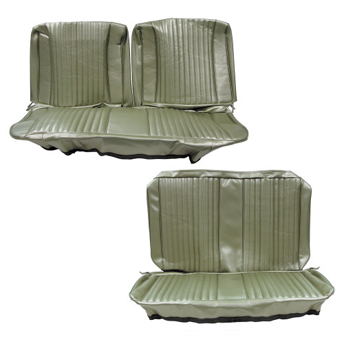 UPHOLSTERY FRONT-REAR 1965 FORD FALCON FUTURA CONVERTIBLE BENCH SEAT IVY GOLD  (UP65FA76-12FRBN)