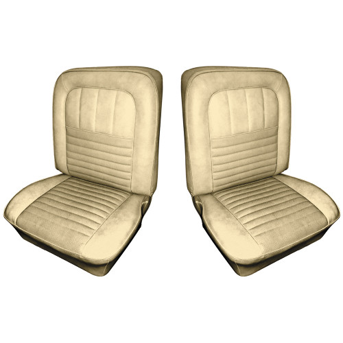 UPHOLSTERY 1967 FORD RANCHERO 500XL PARCHMENT BUCKETS (UP67RHFT-06BK)