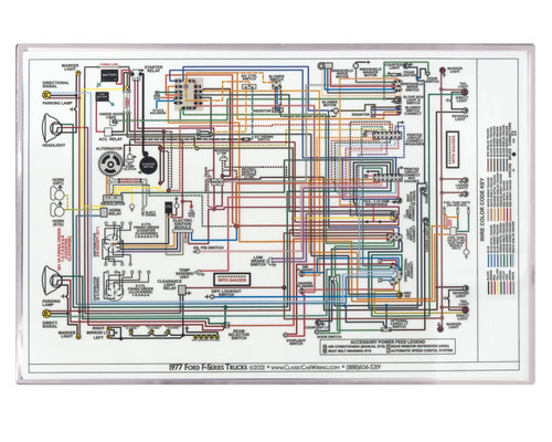 WIRING DIAGRAM 1977 FORD TRUCK F100 F250 F350 (WD77FDTR)