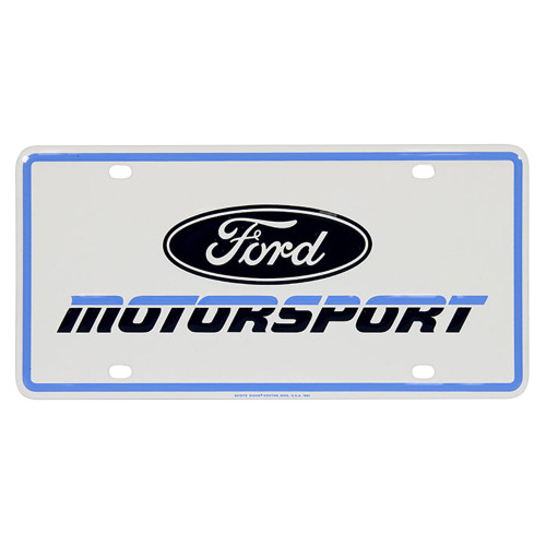 FORD MOTORSPORT LICENSE PLATE 2-TONE (E7ZZ-13585)