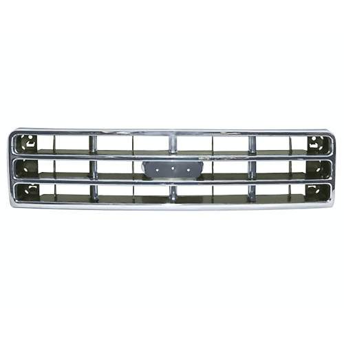 GRILLE - CHROME-DARK ARGENT 1989-91 FORD TRUCK BRONCO F150 F250 F350 PICKUP (577-99-2)