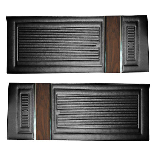 DOOR PANELS 1967 FORD FAIRLANE RANCHERO 500 FRONTS ONLY BLACK LH-RH PAIR (DP67FL500FT-01)