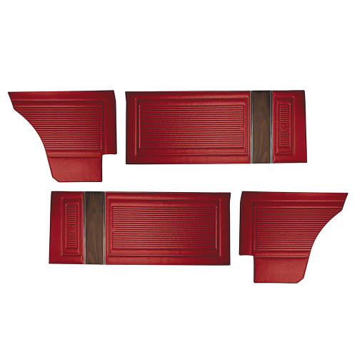 DOOR-QUARTER TRIM PANELS SET 1967 FORD FAIRLANE 500 HARDTOP BLACK