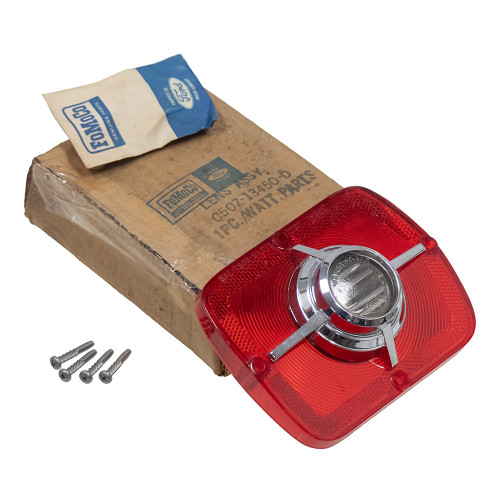 NOS TAILLIGHT LENS 1965 FORD FAIRLANE STATION WAGON WITH BACKUP LAMP (C5OZ-13450DNOS)