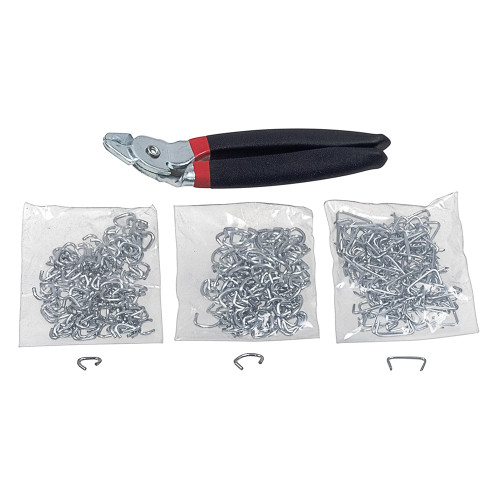 HOG RINGS AND PLIERS SET FOR SEAT UPHOLSTERY INSTALLATION (HRSET)