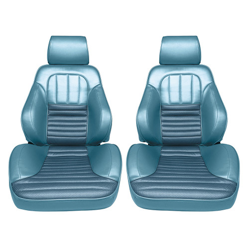 TOURING II BUCKET SEATS PAIR BLACK 1967 FORD FAIRLANE XL GT (C7OZ-100290-02)