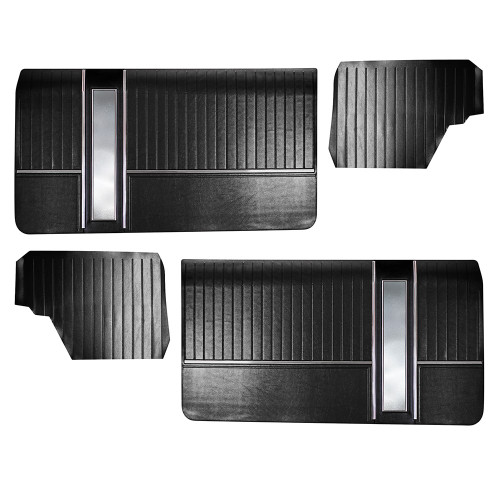 DOOR-QUARTER TRIM PANELS 1967 FORD XL CONVERTIBLE 2-DOOR LH-RH FRONT-REAR BLACK (DP67GA76-01FRXL)